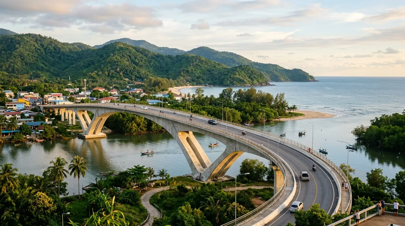 Jembatan Bajulmati, ikon jembatan lengkung sepanjang 90 meter yang menjadi gerbang menuju Pantai Bajulmati Malang