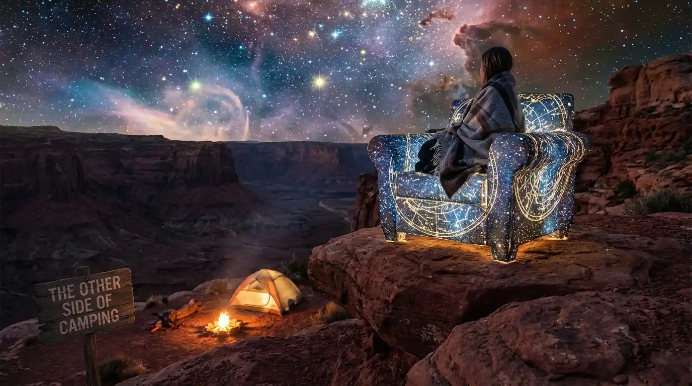 Tahta Bintang di Tanah Batu Malam Hari